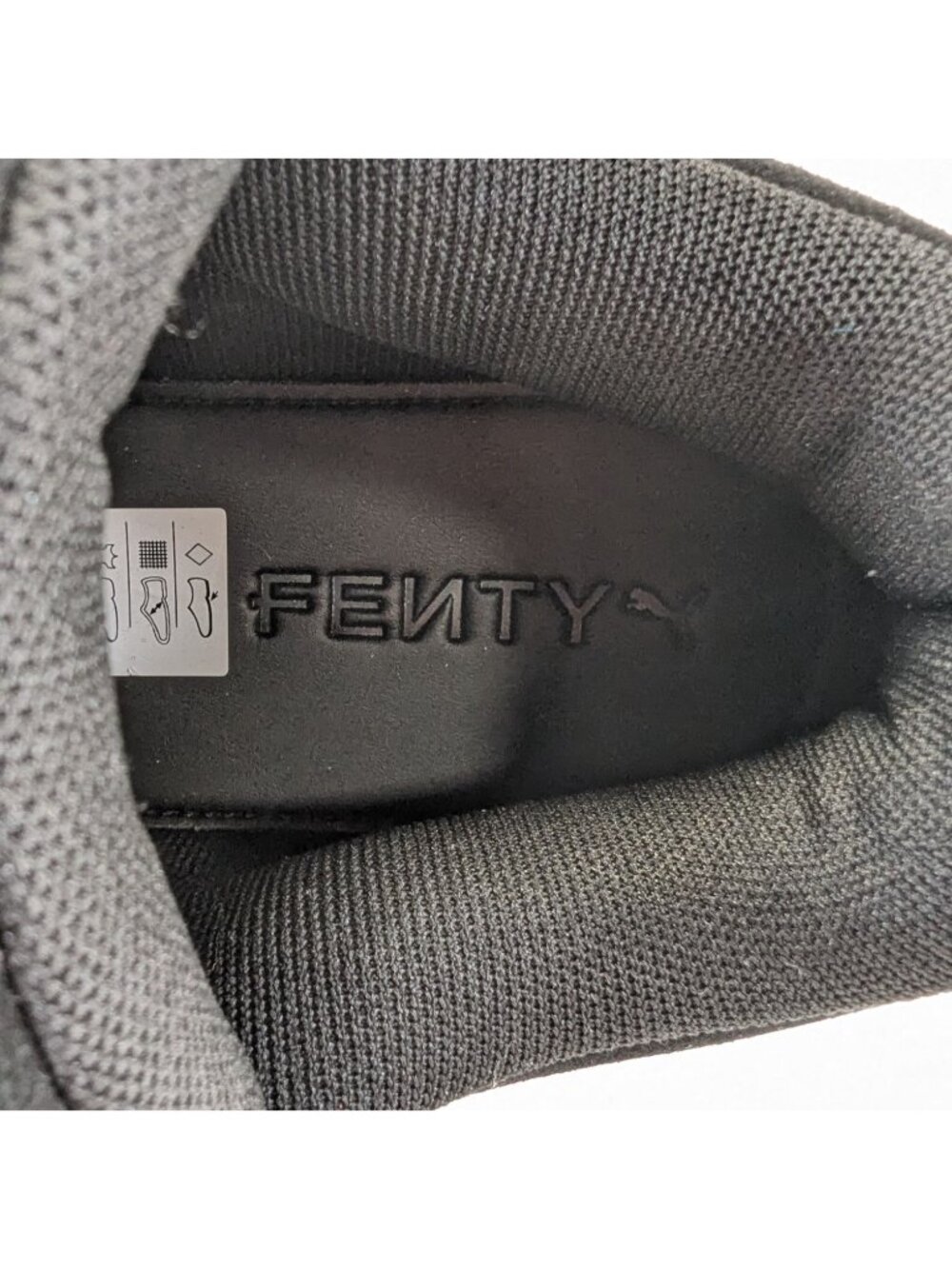 Puma x Rihanna Fenty Creeper Platform Shoes Womens 8.5 Black White Gum 399332-01 - Picture 10 of 11